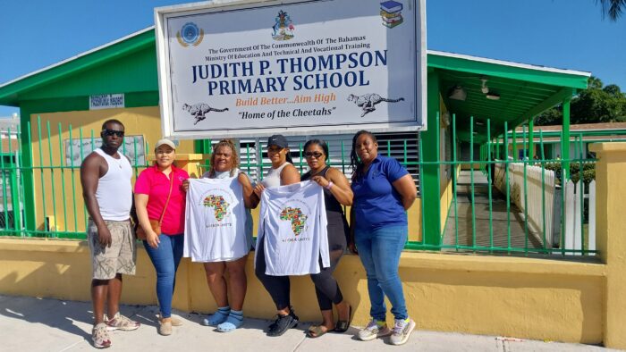 Betty K Agencies team members at Judith P. Thompson Primary School for Junior Junkanoo